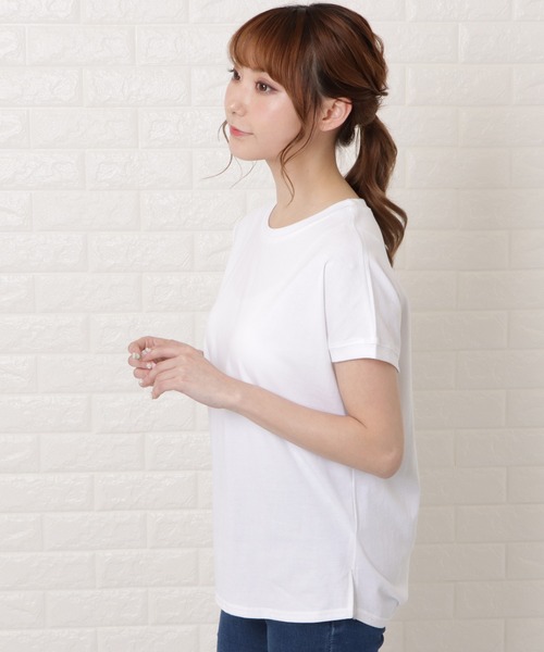 Lace Ladies(レースレディース)の「フレンチスリーブクルーネックカットソー(Tシャツ/カットソー・レディース・グレイッシュベージュ/ベージュ/ブラック/ホワイト・M/L)」の17枚目の写真
