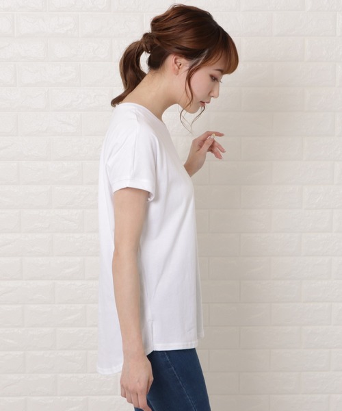 Lace Ladies(レースレディース)の「フレンチスリーブクルーネックカットソー(Tシャツ/カットソー・レディース・グレイッシュベージュ/ベージュ/ブラック/ホワイト・M/L)」の18枚目の写真