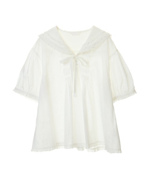 PINK HOUSE（ピンクハウス）の「セーラーカラーブラウス（シャツ/ブラウス・レディース・ホワイト/ブルー/イエロー/レッド・フリー）」の16枚目の写真