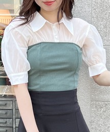 NOMAE | リブビスチェレイヤードトップス(Tシャツ/カットソー)