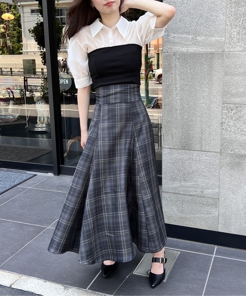 NOMAE（ノーマエ）の「リブビスチェレイヤードトップス（Tシャツ/カットソー・レディース・ブラック/ベージュ/ライトグリーン・FREE）」の11枚目の写真