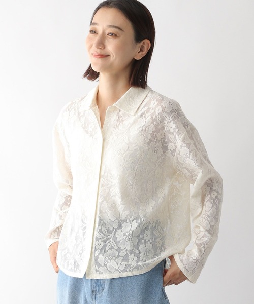 LEPSIM(レプシィム)の「ソウレースハオリブラウス 122798(シャツ/ブラウス・レディース・オフホワイト/ブラック・FREE)」の2枚目の写真