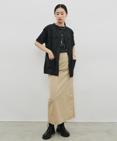 Auntie Rosa Holiday（アンティローザホリデー）の「ナイロンナロースカート / サイズ展開あり（スカート・レディース・ブラック/ベージュ/カーキ・SMALL/MEDIUM）」の17枚目の写真