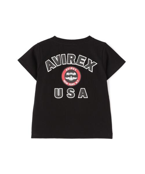 AVIREX(アヴィレックス)の「《KIDS / キッズ》VARSITY T-SHIRT / バーシティ 半袖Tシャツ / AVIREX / アヴィレックス(Tシャツ/カットソー・キッズ・ブラック/ホワイト系2/ダークグリーン系/その他18/ミント・L/M/S)」の3枚目の写真