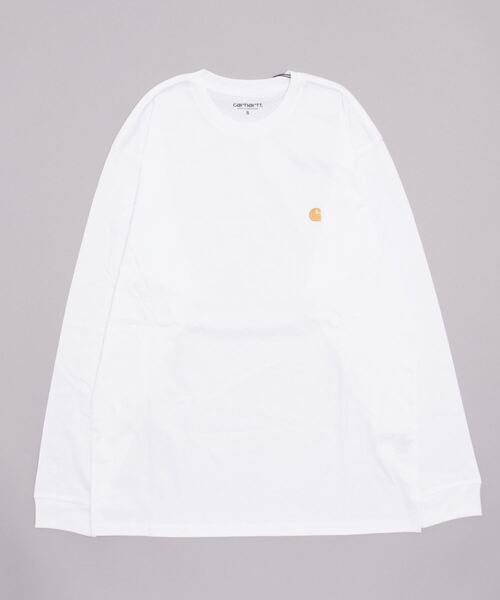 Carhartt WIP(カーハートダブリューアイピー)の「L/S CHASE T-SHIRT(Tシャツ/カットソー・メンズ・ブラック/ホワイト/ダークパープル/ダークグリーン/ブラウン/ヘザーグレー・SMALL/MEDIUM/LARGE/X-LARGE)」の3枚目の写真