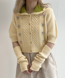 w closet | 【マルチウェイ】手刺繍カーディガン＆アームカバーSET(カーディガン/ボレロ)