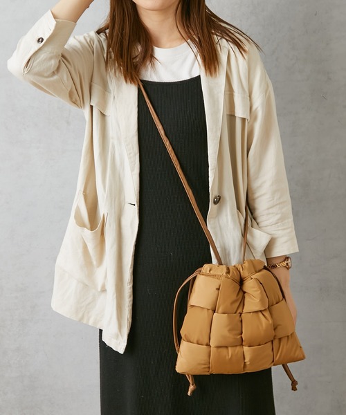 Actually（アクチュアリー）の「NYLON MESH POUCH ナイロンメッシュショルダー（ショルダーバッグ・レディース・ベージュ/ブラック/イエロー・フリー）」の6枚目の写真