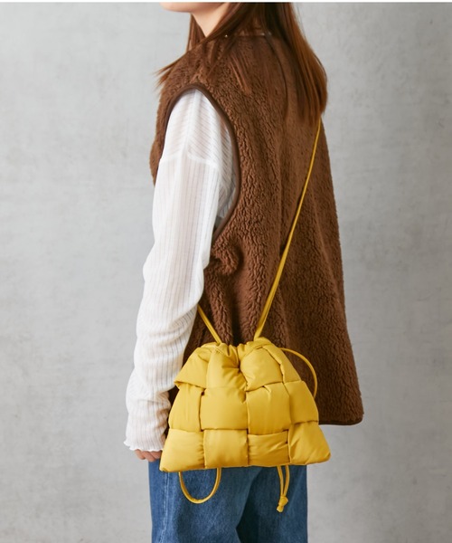 Actually（アクチュアリー）の「NYLON MESH POUCH ナイロンメッシュショルダー（ショルダーバッグ・レディース・ベージュ/ブラック/イエロー・フリー）」の18枚目の写真