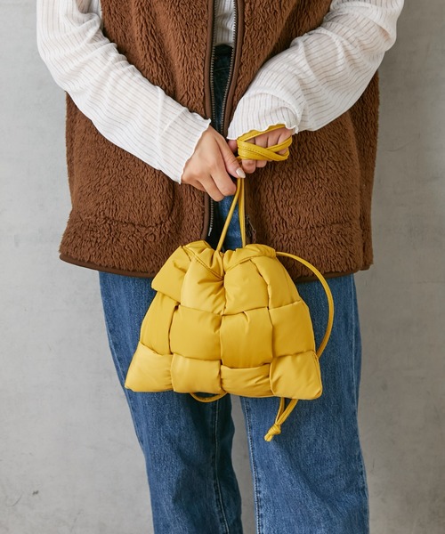 Actually（アクチュアリー）の「NYLON MESH POUCH ナイロンメッシュショルダー（ショルダーバッグ・レディース・ベージュ/ブラック/イエロー・フリー）」の14枚目の写真