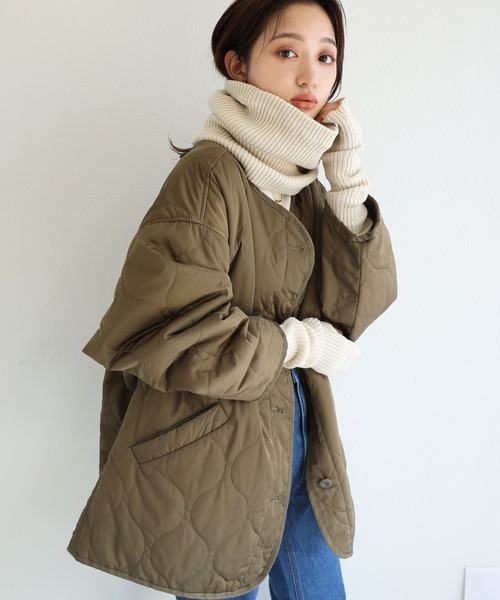 ANN DEMEULEMEESTER ネックウォーマー　スヌード セール】リブニットネックウォーマー（ネックウォーマー