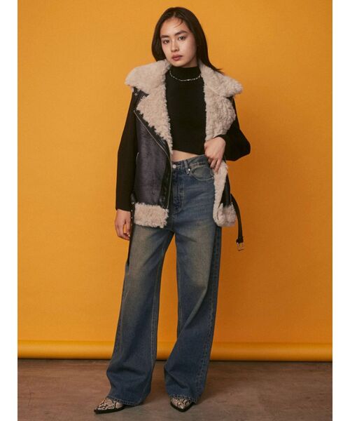 EMODA（エモダ）の「オープンスキンニット（ニット/セーター・レディース・ブラック/グレー/レッド/ピンク/ブルー・FREE）」の8枚目の写真