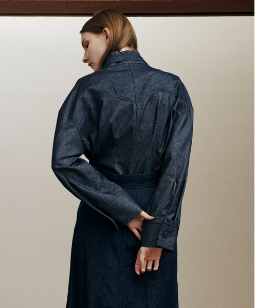 トップス Stand Neck Western Shirt le ciel bleu LE CIEL BLEU（ルシェルブルー）の「スタンドネックウエスタンシャツ