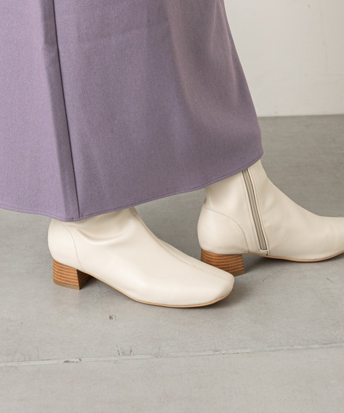 CIAOPANIC TYPY(チャオパニックティピー)の「■ストレッチショートブーツ(ブーツ・レディース・ブラック/ダークブラウン/オフホワイト・38/36/37)」の4枚目の写真