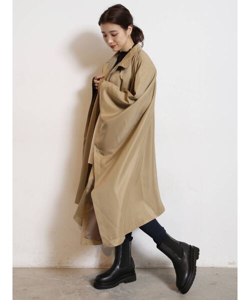 COTORICA（コトリカ）の「スクエアポンチョコート（その他アウター・レディース・ベージュ/グリーン・FREE）」の6枚目の写真
