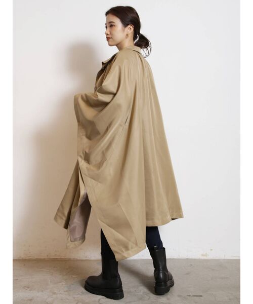 COTORICA（コトリカ）の「スクエアポンチョコート（その他アウター・レディース・ベージュ/グリーン・FREE）」の7枚目の写真