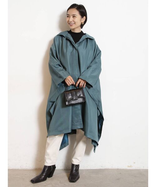 COTORICA（コトリカ）の「スクエアポンチョコート（その他アウター・レディース・ベージュ/グリーン・FREE）」の14枚目の写真
