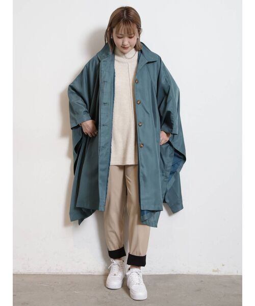 COTORICA（コトリカ）の「スクエアポンチョコート（その他アウター・レディース・ベージュ/グリーン・FREE）」の21枚目の写真