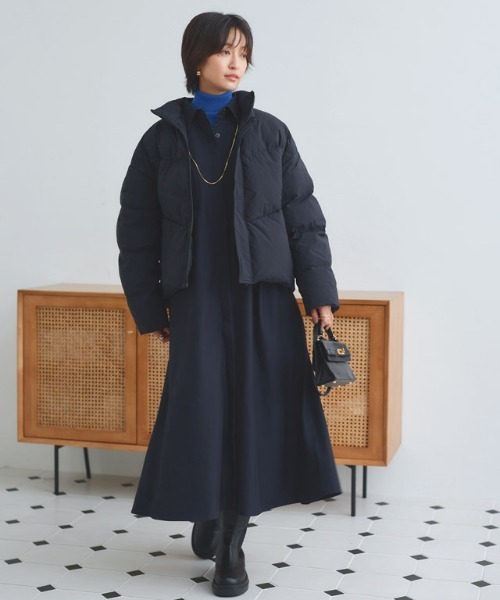 RASW（ラス）の「[RASW]バックフレアシャツワンピース（シャツワンピース・レディース・ネイビー/キャメル/ダークブラウン/ダークネイビー/ブラック/アイボリー/ベージュ・S/M/L）」の16枚目の写真