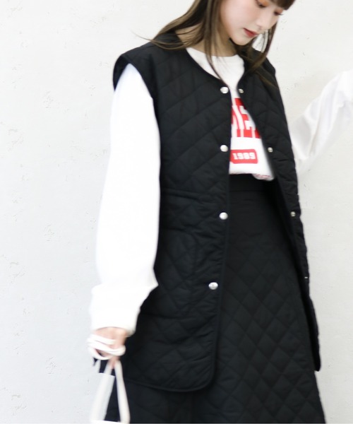 Per sist ence(パーシエンス)の「Per sist ence/パーシエンス ダイヤキルトノーカラージレ(ベスト・レディース・ブラウン/アイボリー/ブラック/カーキ・FREE)」の22枚目の写真