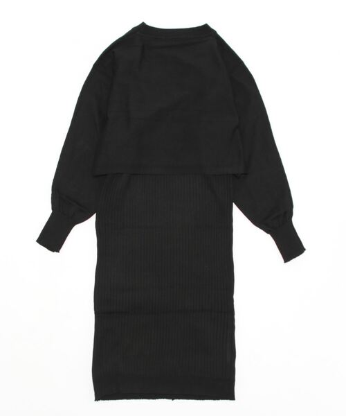 Ritzy（リッツィー）の「ニットトップス＋ニットワンピース 2点セット（ワンピース・レディース・ブラック/アイボリー/グリーン・M/L）」の22枚目の写真