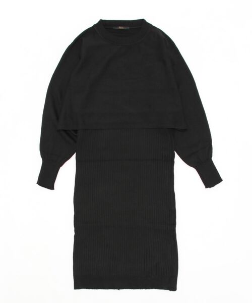 Ritzy（リッツィー）の「ニットトップス＋ニットワンピース 2点セット（ワンピース・レディース・ブラック/アイボリー/グリーン・M/L）」の15枚目の写真