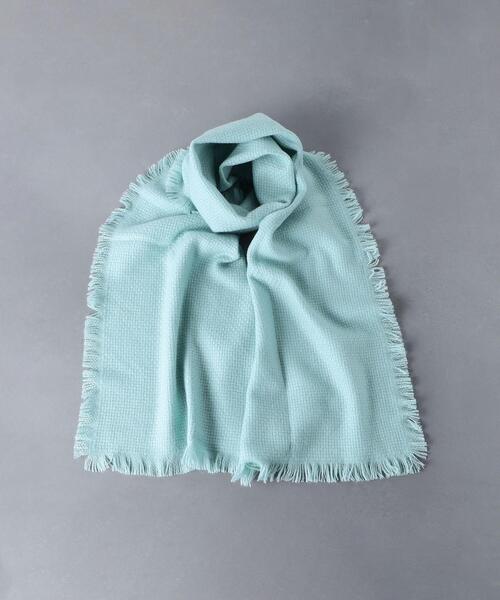 ASAUCE MELER（アソースメレ）の「＜ASAUCE MELER＞CA BSKT マフラー（マフラー・レディース・ライトブルー/ライトグレー/イエロー・FREE）」の2枚目の写真