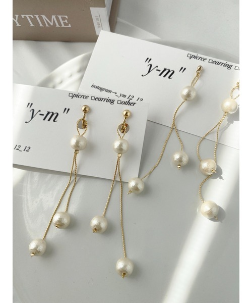 Y M ゆらゆら揺れるパール イヤリング Ma イヤリング Tone トーン のファッション通販 Zozotown