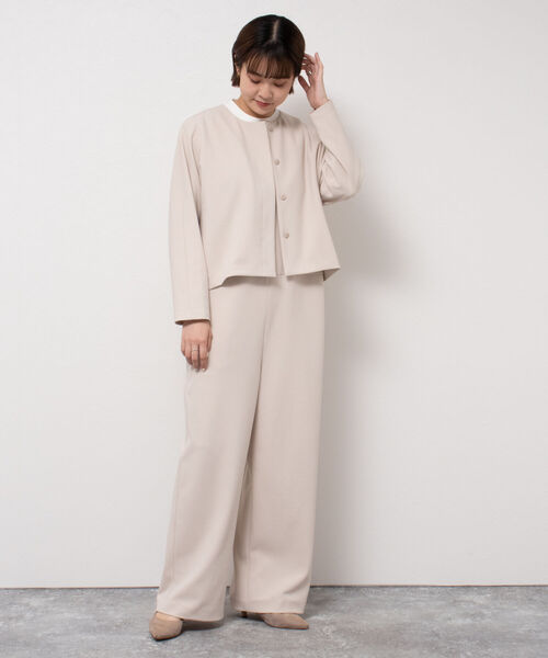 NOLLEY’S（ノーリーズ）の「カットジョーゼットオールインワン（つなぎ/オールインワン・レディース・ベージュ/ネイビー/ブラック・38/36）」の7枚目の写真