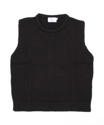 PLAIN STITCH CREW NECK BOX VEST