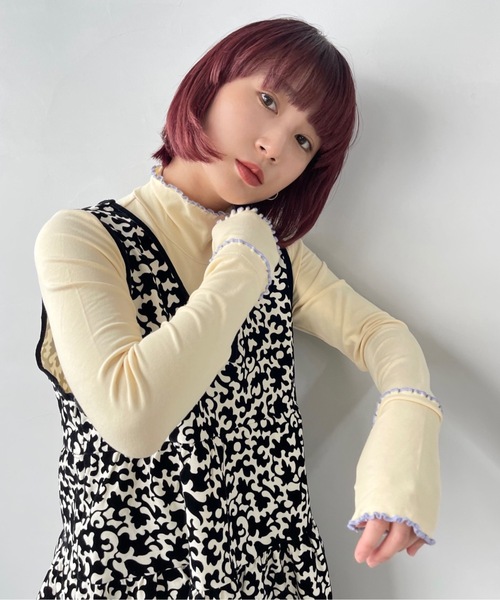 SANSeLF（サンセルフ）の「カラーメロウトップス【SANSeLF】sanw23s007（Tシャツ/カットソー・レディース・ホワイト/ライラック/ライトイエロー・FREE）」の16枚目の写真