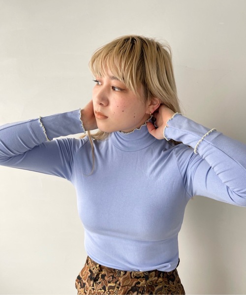 SANSeLF（サンセルフ）の「カラーメロウトップス【SANSeLF】sanw23s007（Tシャツ/カットソー・レディース・ホワイト/ライラック/ライトイエロー・FREE）」の19枚目の写真