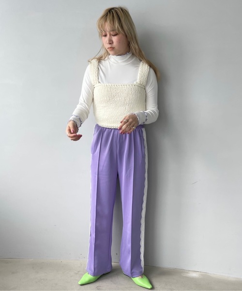 SANSeLF（サンセルフ）の「カラーメロウトップス【SANSeLF】sanw23s007（Tシャツ/カットソー・レディース・ホワイト/ライラック/ライトイエロー・FREE）」の6枚目の写真