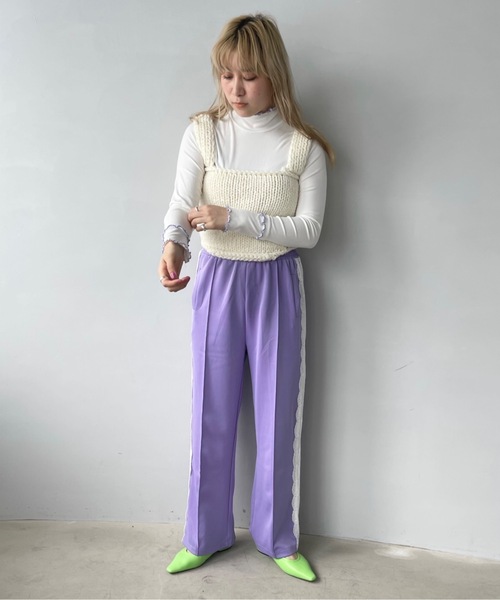 SANSeLF（サンセルフ）の「カラーメロウトップス【SANSeLF】sanw23s007（Tシャツ/カットソー・レディース・ホワイト/ライラック/ライトイエロー・FREE）」の21枚目の写真