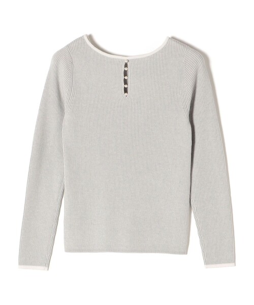 SHIPS（シップス）の「*〈手洗い可能〉バックパールモチーフボタンボートネックニット◆（ニット/セーター・レディース・ライトグレー/オフホワイト/ブラック/ピンク系・ONE SIZE）」の13枚目の写真