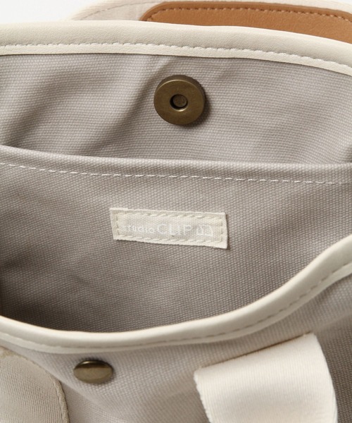 studio CLIP（スタディオクリップ）の「W撥水キャンバストートショルダー（トートバッグ・レディース・オフホワイト/グレー/キャメル・FREE）」の16枚目の写真