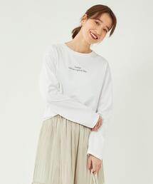 green label relaxing | ミニマル ロゴ ロングスリーブ Tシャツ(Tシャツ/カットソー)