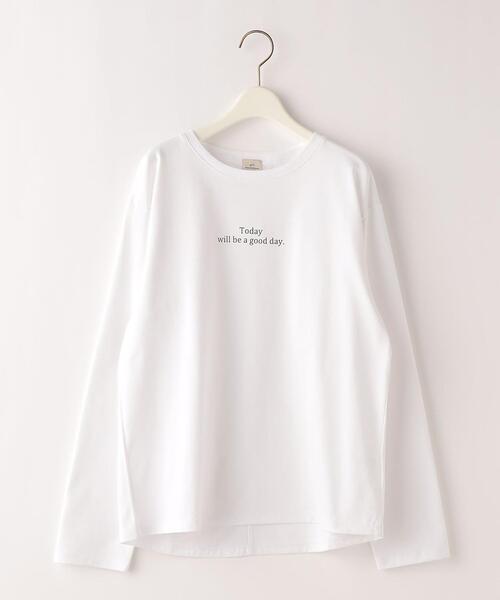 green label relaxing(グリーンレーベルリラクシング)の「ミニマル ロゴ ロングスリーブ Tシャツ(Tシャツ/カットソー・レディース・ブラック/ホワイト/その他1・FREE)」の17枚目の写真