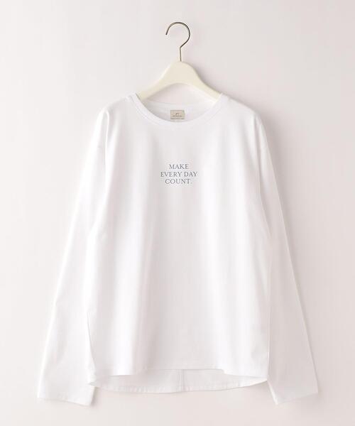 green label relaxing(グリーンレーベルリラクシング)の「ミニマル ロゴ ロングスリーブ Tシャツ(Tシャツ/カットソー・レディース・ブラック/ホワイト/その他1・FREE)」の19枚目の写真