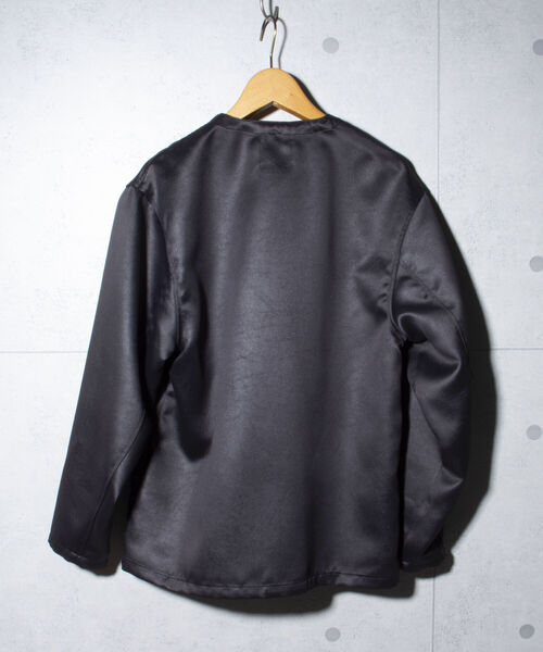 GLOSTER（グロスター）の「【GLOSTER/グロスター】フェイクレザーノーカラージャケット（ブルゾン・メンズ・ブラック・L/M）」の13枚目の写真