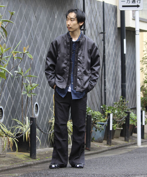 GLOSTER（グロスター）の「【GLOSTER/グロスター】フェイクレザーノーカラージャケット（ブルゾン・メンズ・ブラック・L/M）」の8枚目の写真