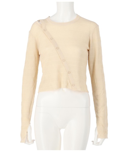 ANAP(アナップ)の「カットアウト袖スリットデザイントップスカットソー(Tシャツ/カットソー・レディース・グリーン/アイボリー/ブラック・FREE)」の10枚目の写真