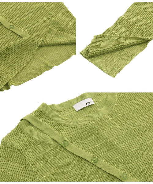 ANAP(アナップ)の「カットアウト袖スリットデザイントップスカットソー(Tシャツ/カットソー・レディース・グリーン/アイボリー/ブラック・FREE)」の12枚目の写真