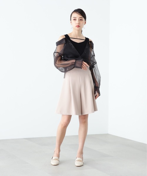 JILL by JILL STUART(ジルバイジルスチュアート)の「◇シアーシャツレイヤードセットブラウス(シャツ/ブラウス・レディース・ブラック/ライトグリーン/ベージュ・FREE)」の4枚目の写真