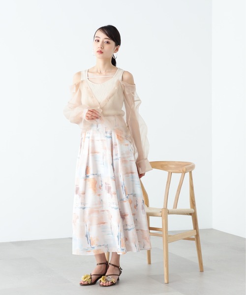 JILL by JILL STUART(ジルバイジルスチュアート)の「◇シアーシャツレイヤードセットブラウス(シャツ/ブラウス・レディース・ブラック/ライトグリーン/ベージュ・FREE)」の10枚目の写真