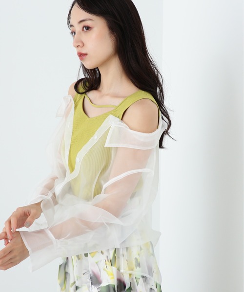 JILL by JILL STUART(ジルバイジルスチュアート)の「◇シアーシャツレイヤードセットブラウス(シャツ/ブラウス・レディース・ブラック/ライトグリーン/ベージュ・FREE)」の17枚目の写真