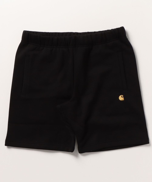 Carhartt WIP(カーハートダブリューアイピー)の「Carhartt WIP/カーハートダブリューアイピー CHASE SWEAT SHORT ワンポイントロゴ 裏起毛 スウェットショーツ I028950(その他パンツ・メンズ・グレー/ブラック/ベージュ・S/M/L)」の2枚目の写真