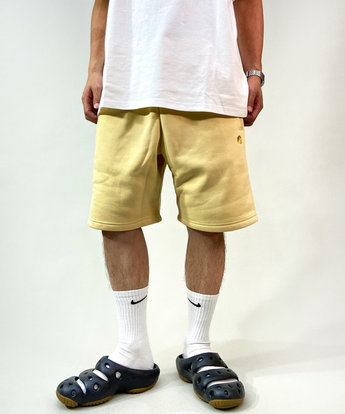 Carhartt WIP(カーハートダブリューアイピー)の「Carhartt WIP/カーハートダブリューアイピー CHASE SWEAT SHORT ワンポイントロゴ 裏起毛 スウェットショーツ I028950(その他パンツ・メンズ・グレー/ブラック/ベージュ・S/M/L)」の13枚目の写真