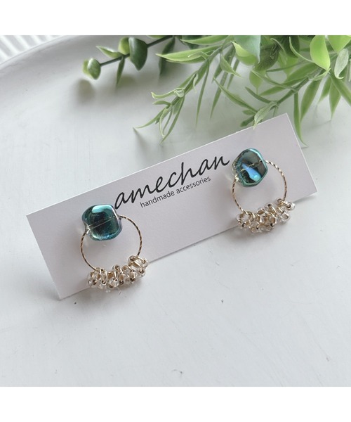 tone(トーン)の「【amechan】ボヌール(ピアス)(MA)(ピアス(両耳用)・レディース・その他/クリア/オレンジ/グリーン/ブルー・FREE)」の3枚目の写真