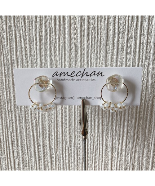 tone(トーン)の「【amechan】ボヌール(ピアス)(MA)(ピアス(両耳用)・レディース・その他/クリア/オレンジ/グリーン/ブルー・FREE)」の10枚目の写真