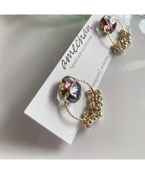 tone(トーン)の「【amechan】ボヌール(ピアス)(MA)(ピアス(両耳用)・レディース・その他/クリア/オレンジ/グリーン/ブルー・FREE)」の16枚目の写真